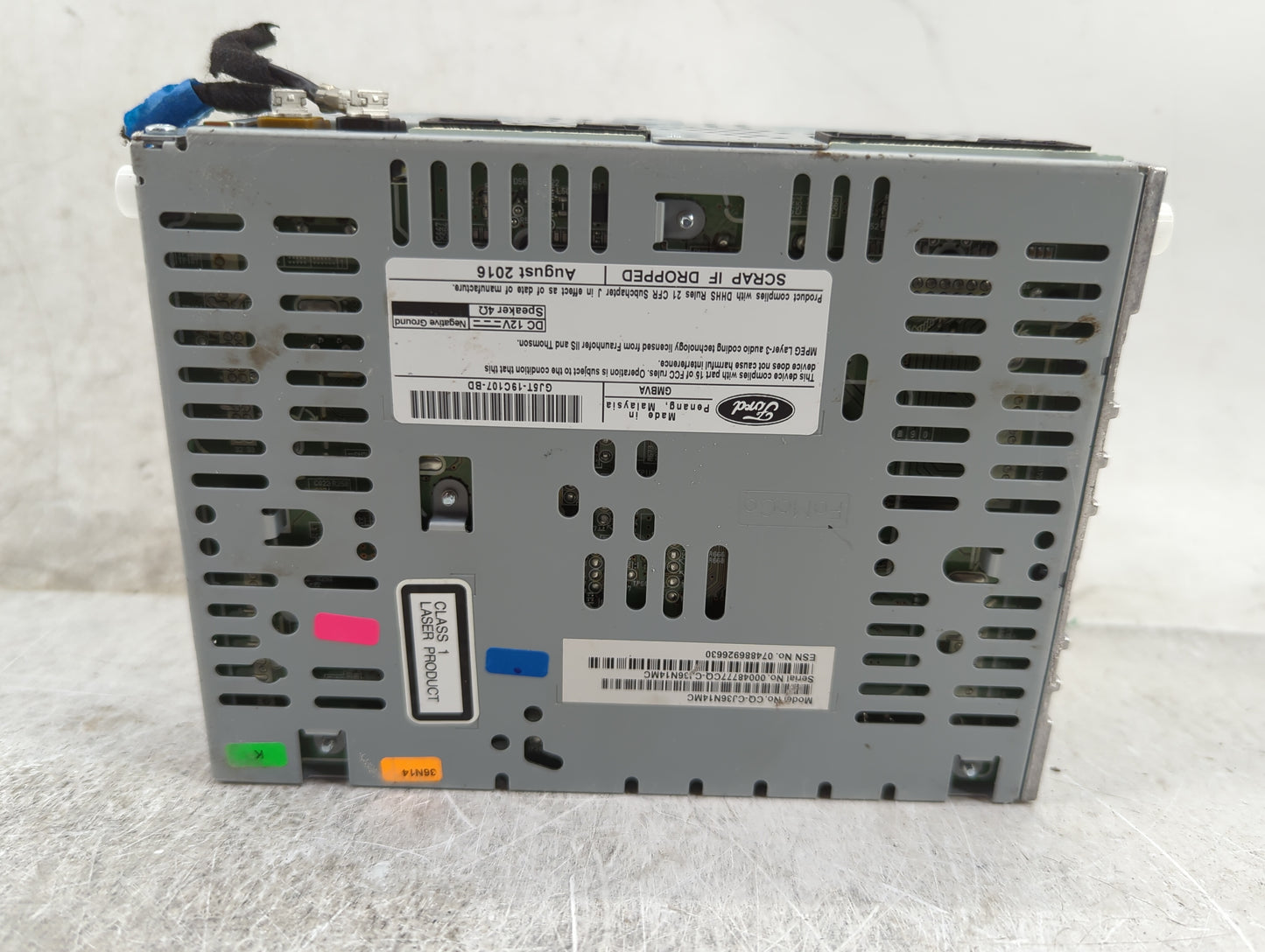2019 Ford Escape Radio AM FM Cd Player Receiver Replacement P/N:GJ5T-19C107-BD GJ5T-19C107-KA, CQ-GJ36N14MC Fits OEM Used Au