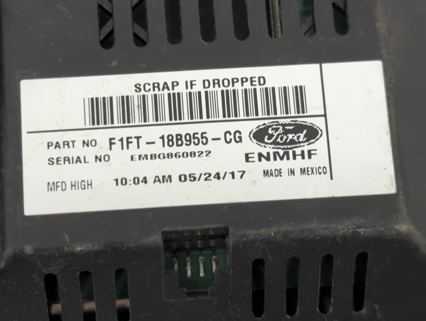 2017 Ford Escape Information Display Screen Black - Oemusedautoparts1.com