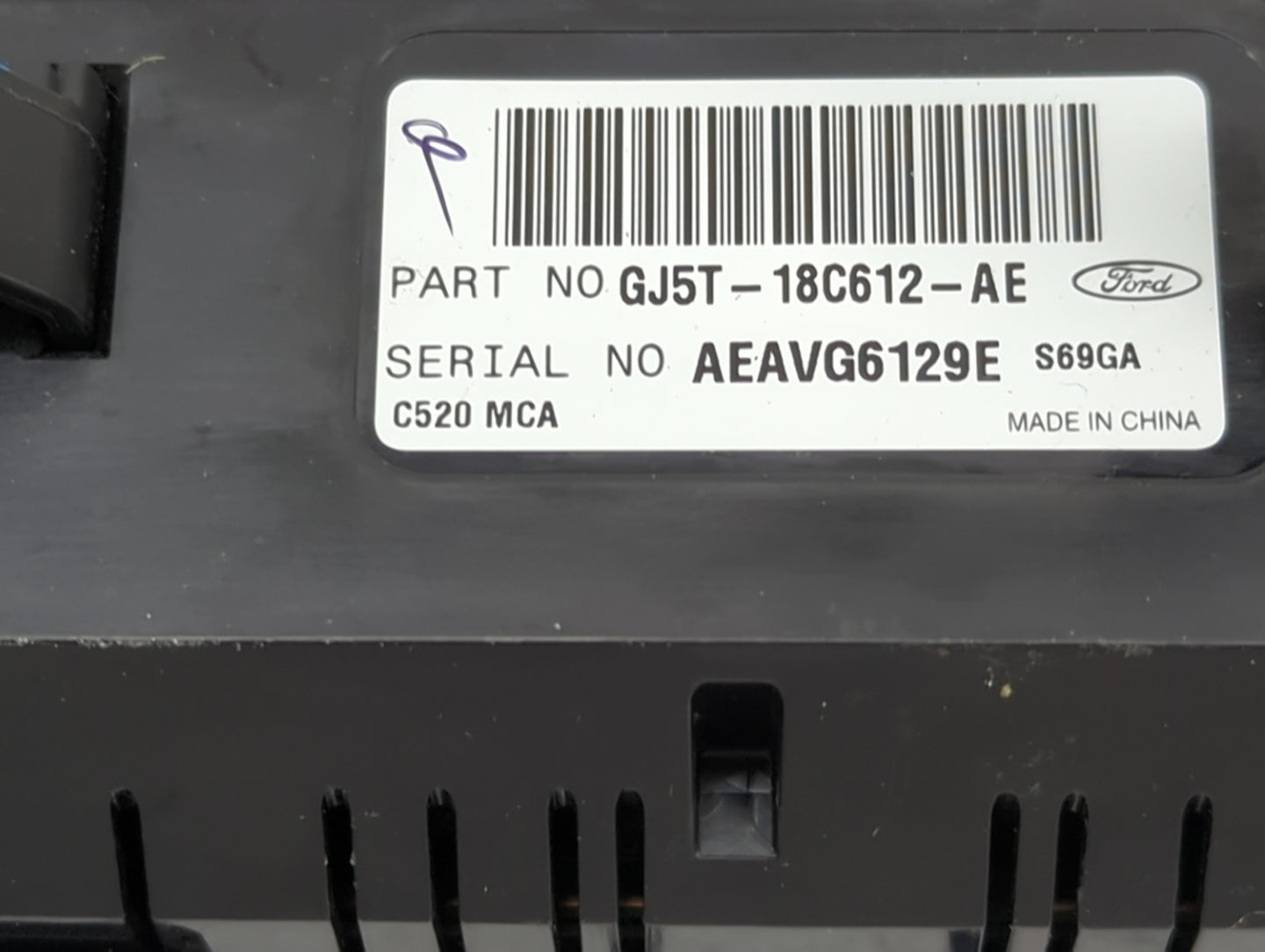 2017 Ford Escape Climate Control Module Temperature AC/Heater Replacement P/N:GJ5T-18C612-AE Fits OEM Used Auto Parts - Oemu