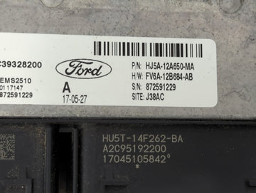 2017-2019 Ford Escape PCM Engine Control Computer ECU ECM PCU OEM P/N:HJ5A-12A650-MA FV6A-12B684-AB Fits Fits 2017 2018 2019 OEM Used Auto Parts