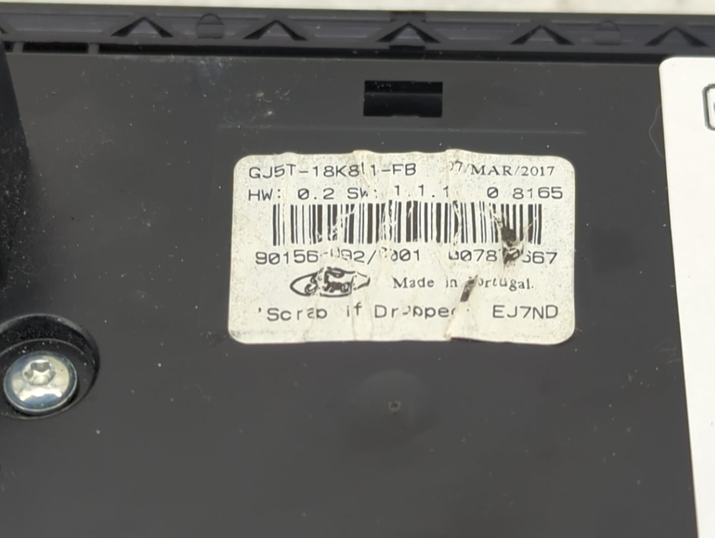 2017 Ford Escape Climate Control Module Temperature AC/Heater Replacement P/N:GJ5T-18K811-FB EJ7ND Fits OEM Used Auto Parts 