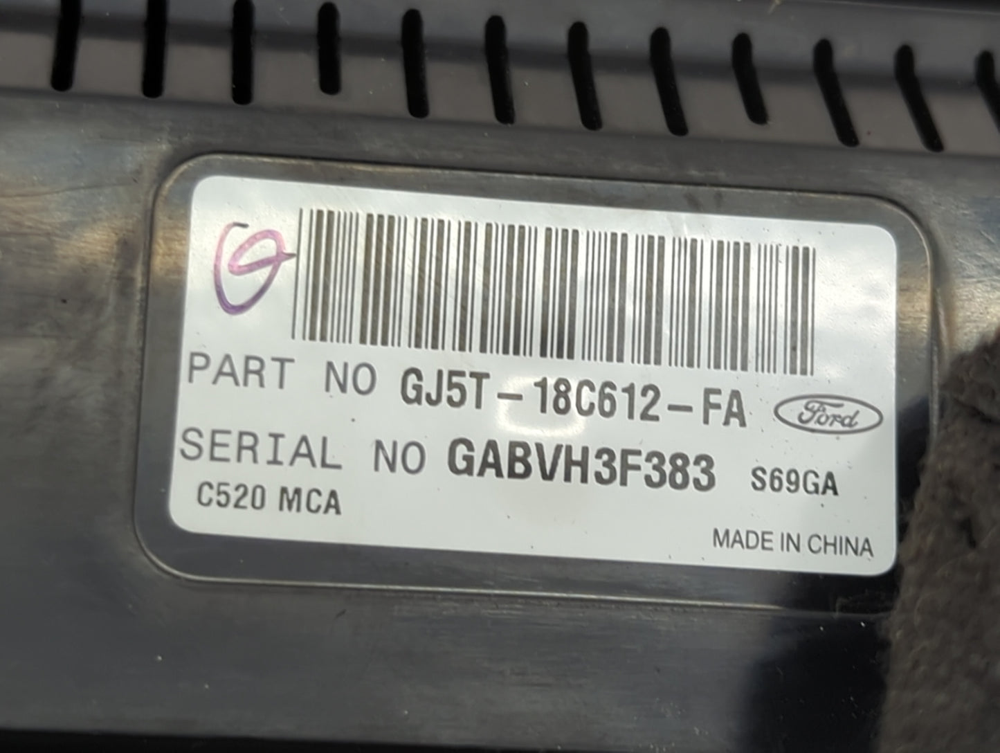 2017 Ford Escape Climate Control Module Temperature AC/Heater Replacement P/N:GJ5T-18C612-FA Fits OEM Used Auto Parts - Oemu