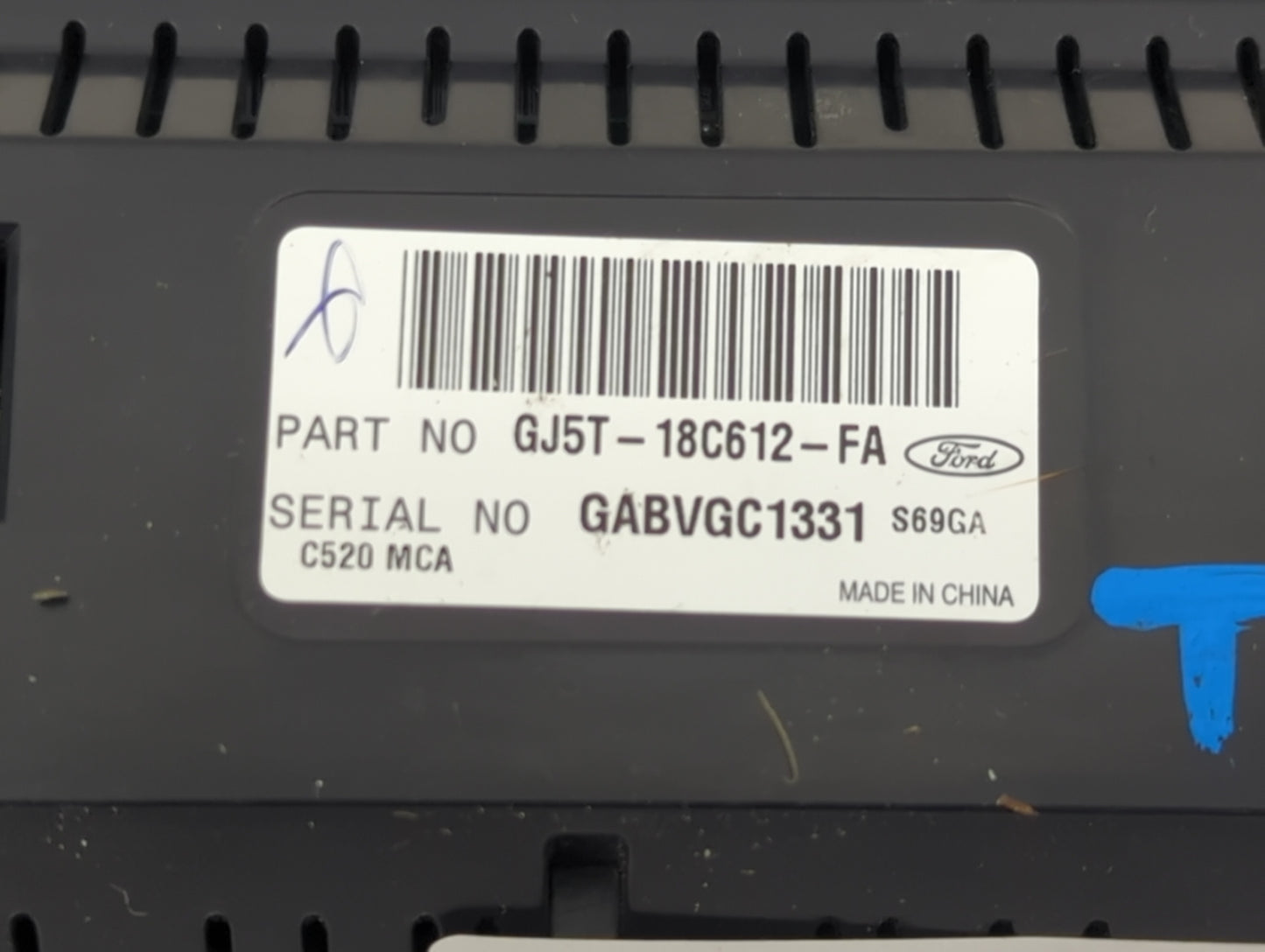 2017 Ford Escape Climate Control Module Temperature AC/Heater Replacement P/N:GJ5T-18C612-FA Fits OEM Used Auto Parts - Oemu