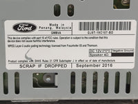 2017 Ford Escape Radio AM FM Cd Player Receiver Replacement P/N:GJ5T-19C107-BD Fits OEM Used Auto Parts - Oemusedautoparts1.