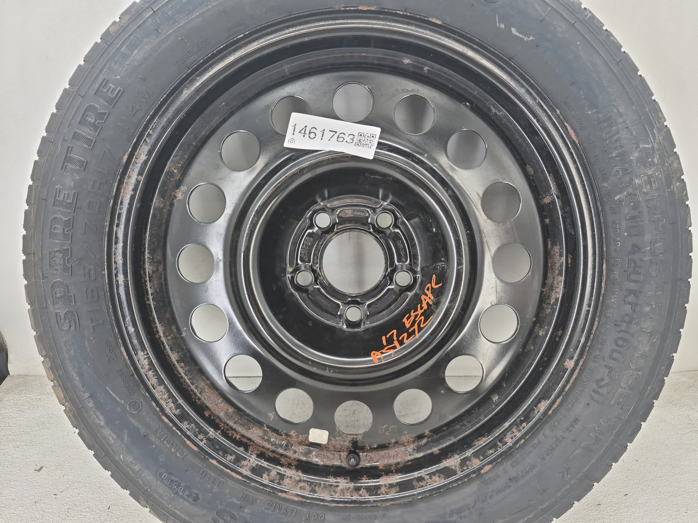 2013-2019 Ford Escape Spare Donut Tire Wheel Rim Oem 1461763 - Oemusedautoparts1.com