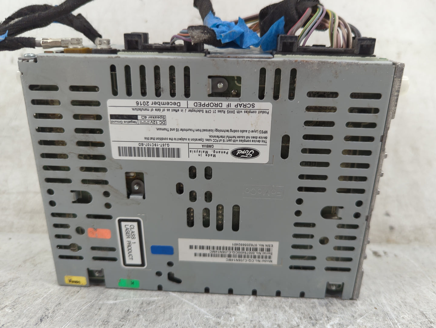 2017 Ford Escape Radio AM FM Cd Player Receiver Replacement P/N:GJ5T-19C107-BD CQ-JJ6N14MC Fits OEM Used Auto Parts - Oemuse