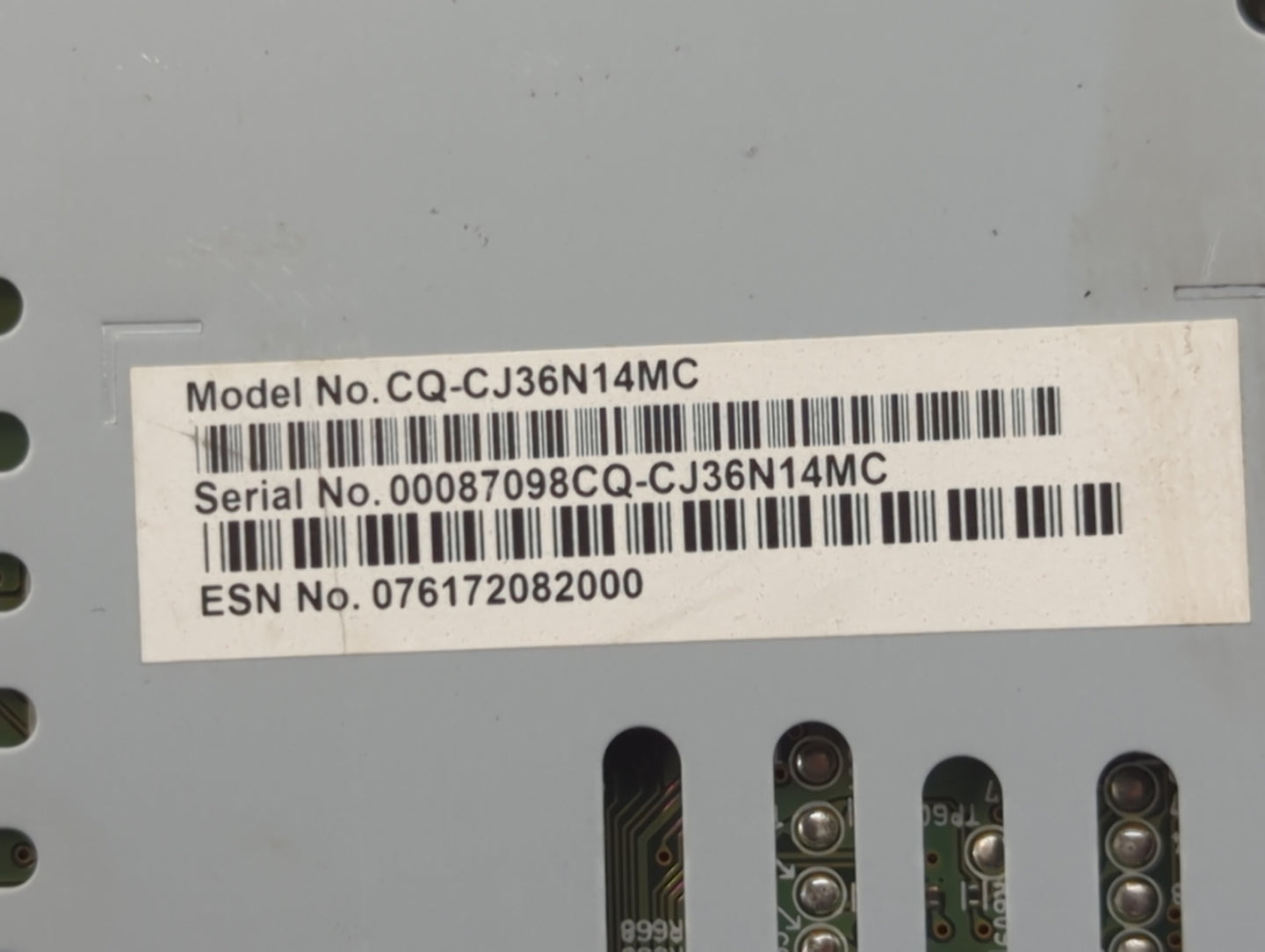 2017 Ford Escape Radio AM FM Cd Player Receiver Replacement P/N:CQ-CJ36N14MC GJ5T-19C107-GA Fits OEM Used Auto Parts - Oemus