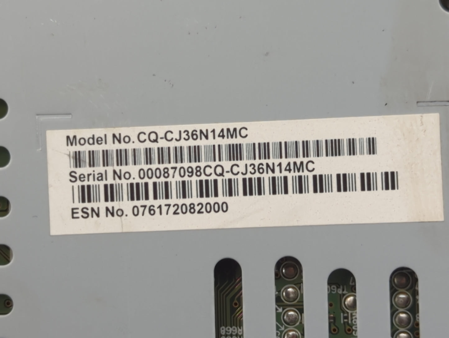2017 Ford Escape Radio AM FM Cd Player Receiver Replacement P/N:CQ-CJ36N14MC GJ5T-19C107-GA Fits OEM Used Auto Parts - Oemus