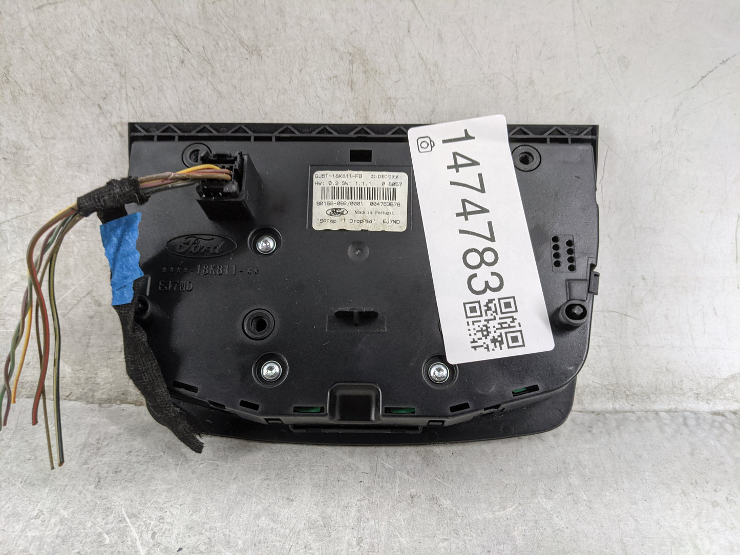 2017-2019 Ford Escape Radio Control Panel Black 1474783 - Oemusedautoparts1.com