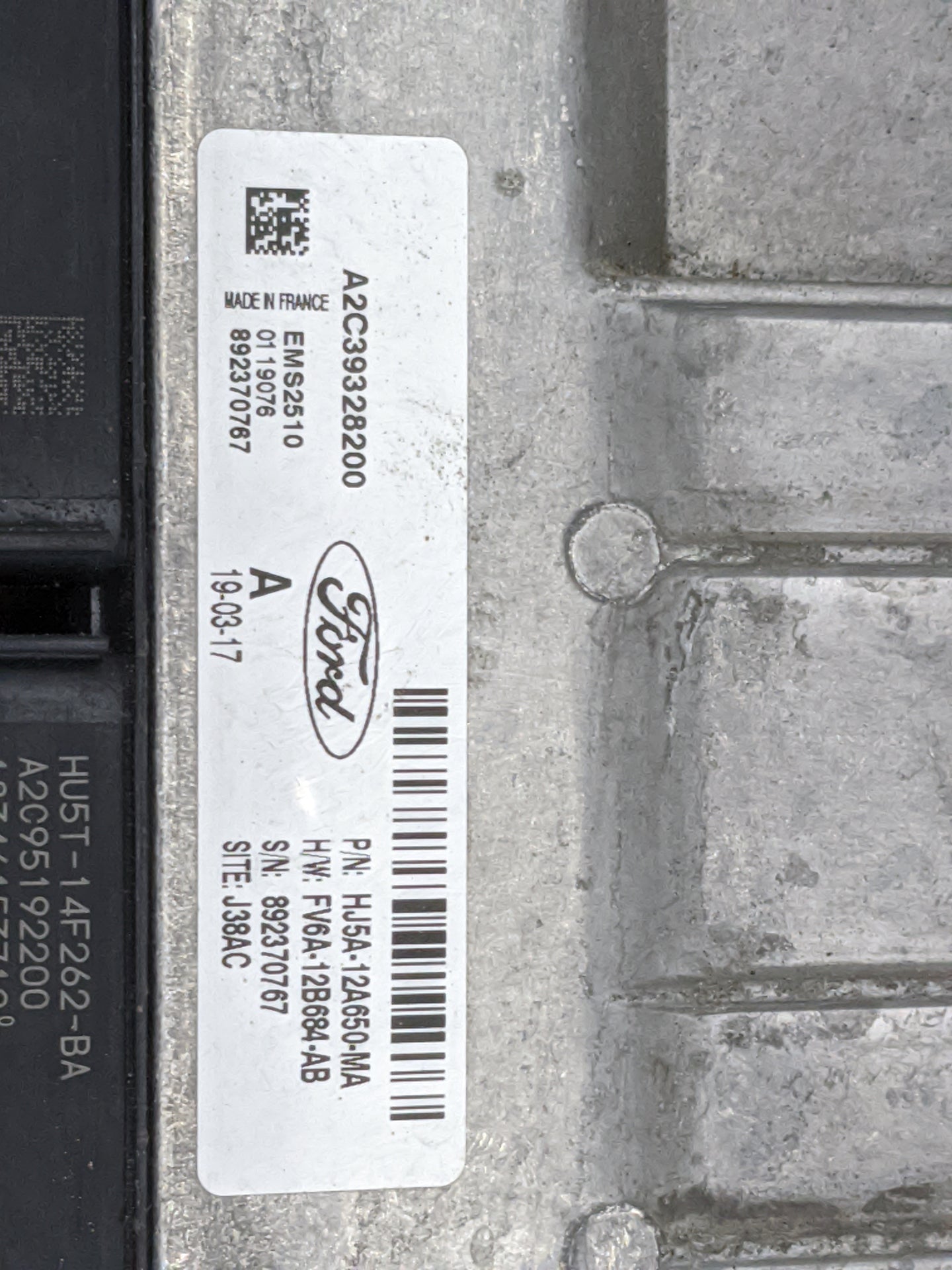2017-2019 Ford Escape PCM Engine Control Computer ECU ECM PCU OEM P/N:A2C39328200 EMS2510, HJ5A-12A650-MA Fits Fits 2017 201