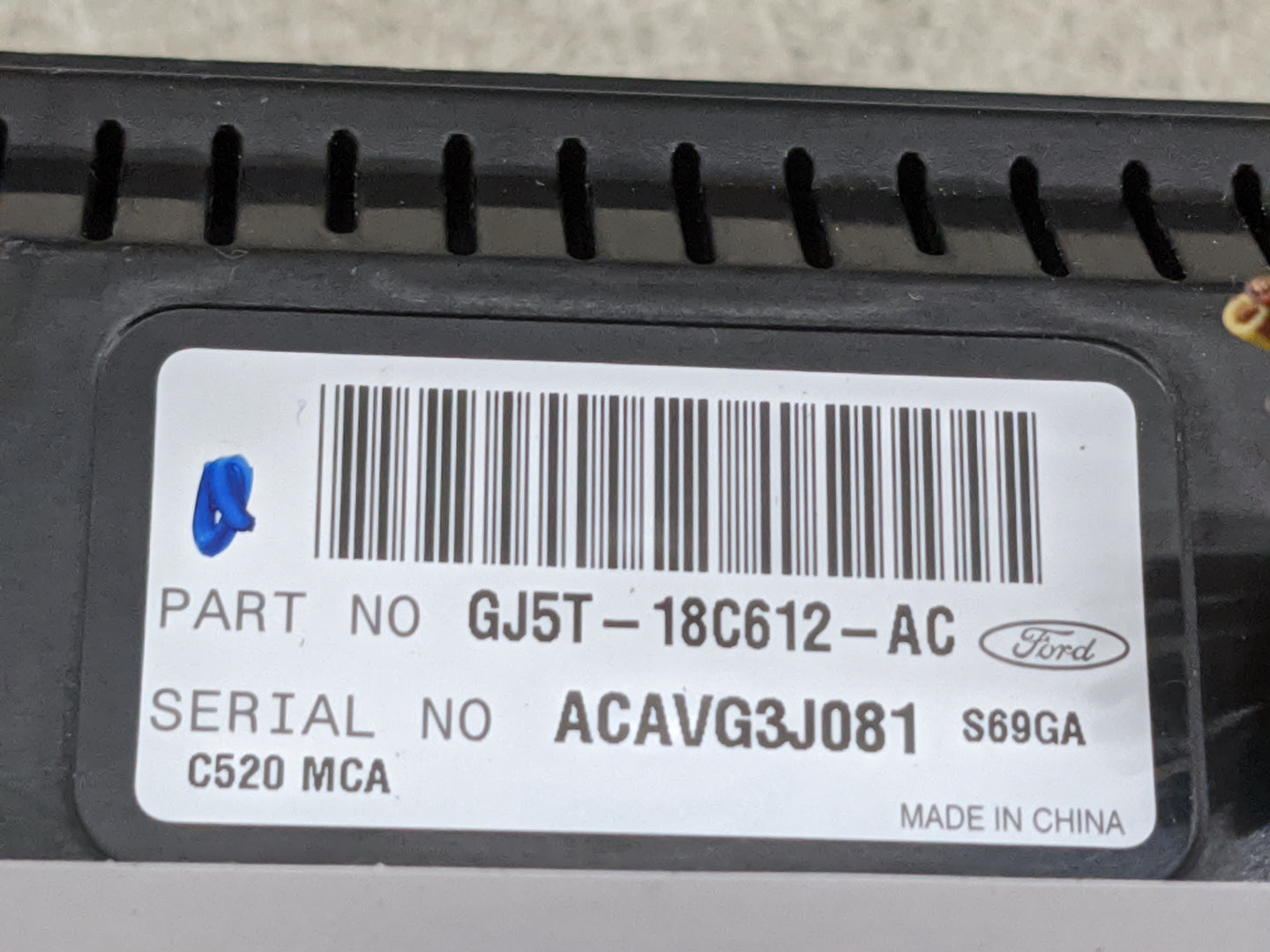 2017 Ford Escape Climate Control Module Temperature AC/Heater Replacement P/N:GJ5T-18C612-AC Fits OEM Used Auto Parts - Oemu