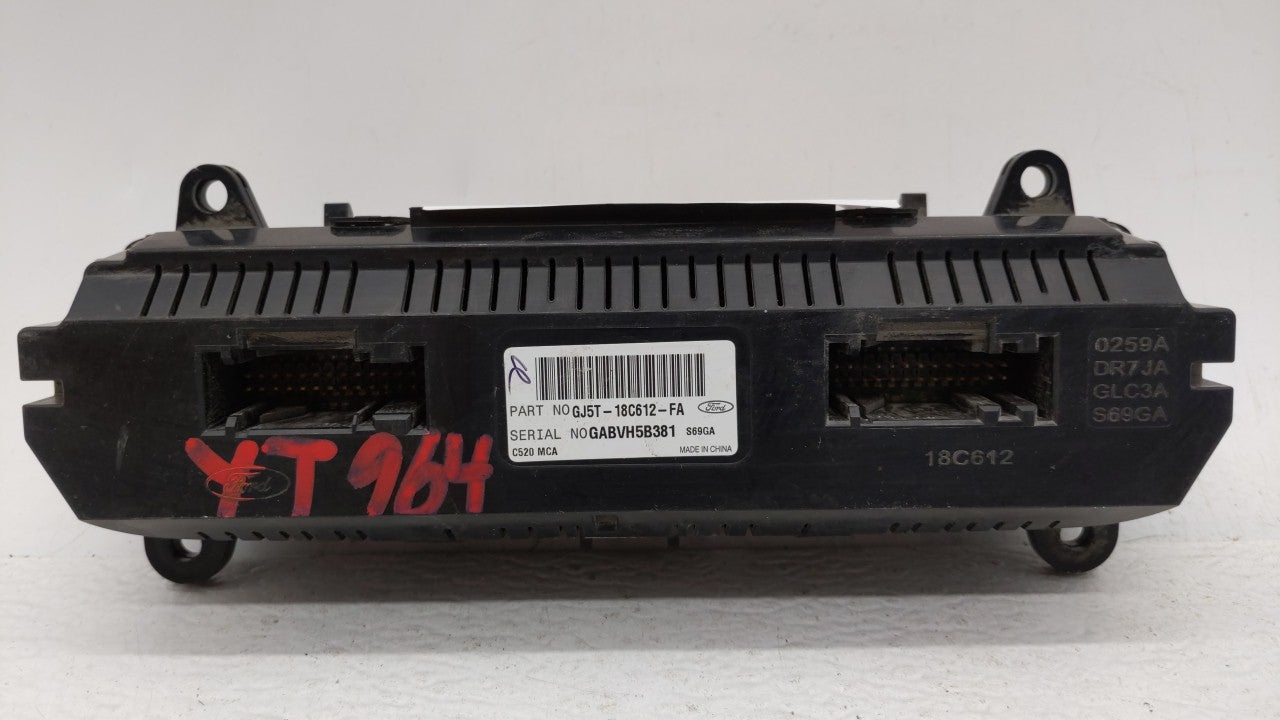 2017 Ford Escape Climate Control Module Temperature AC/Heater Replacement P/N:GJ5T-18C612-FA GJ54-18522-AE3JA6 Fits OEM Used