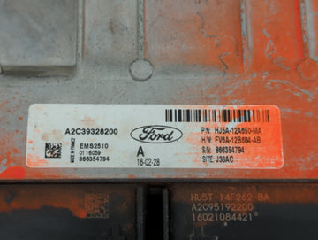 2017-2019 Ford Escape PCM Engine Control Computer ECU ECM PCU OEM P/N:HU5T-14F262-BA HJ5A-12A650-MA Fits Fits 2017 2018 2019 OEM Used Auto Parts