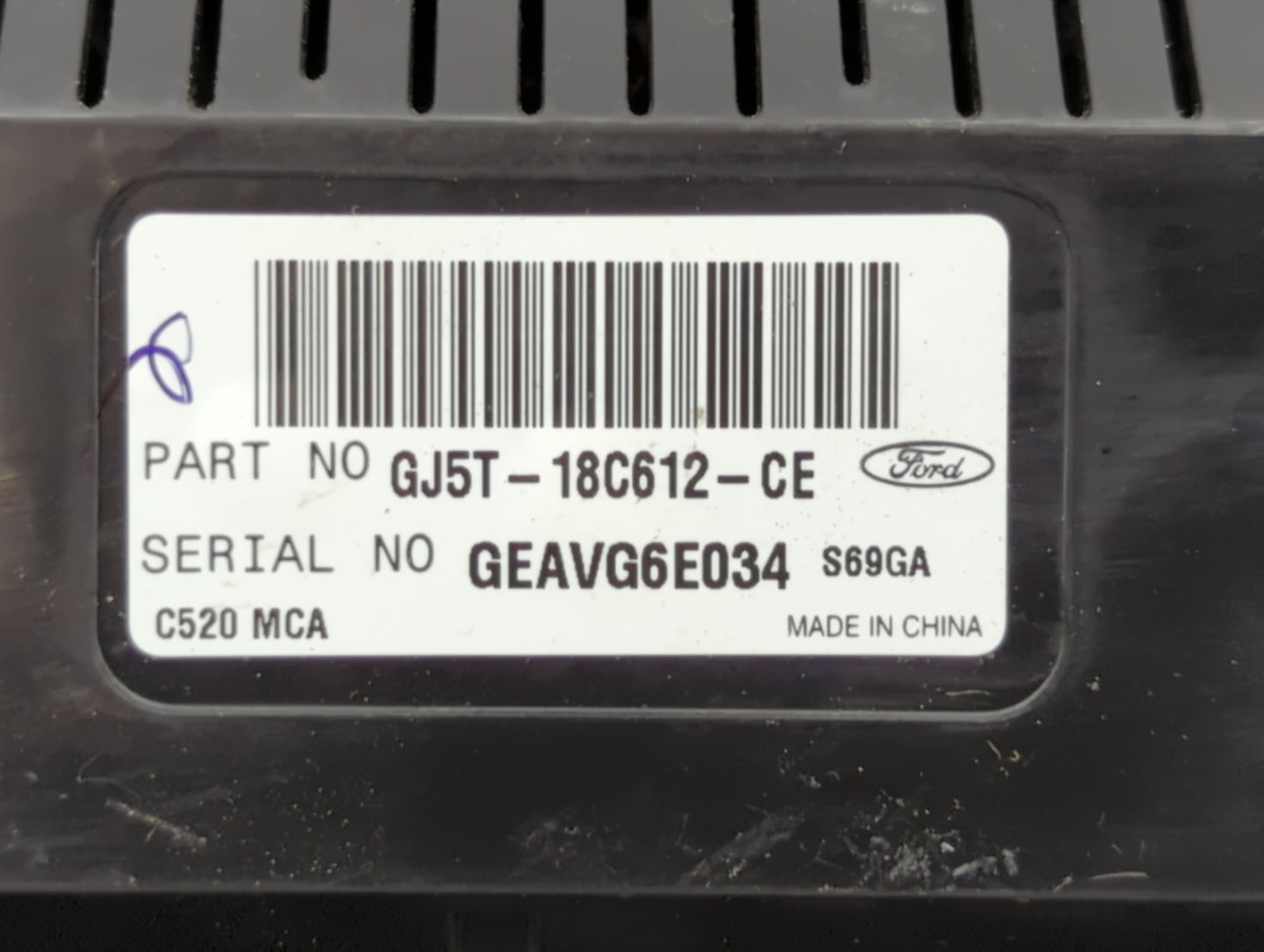 2017 Ford Escape Climate Control Module Temperature AC/Heater Replacement P/N:GJ5T-18C612-EA GJ5T-18C612-FA, GJ5T-18C612-CH 