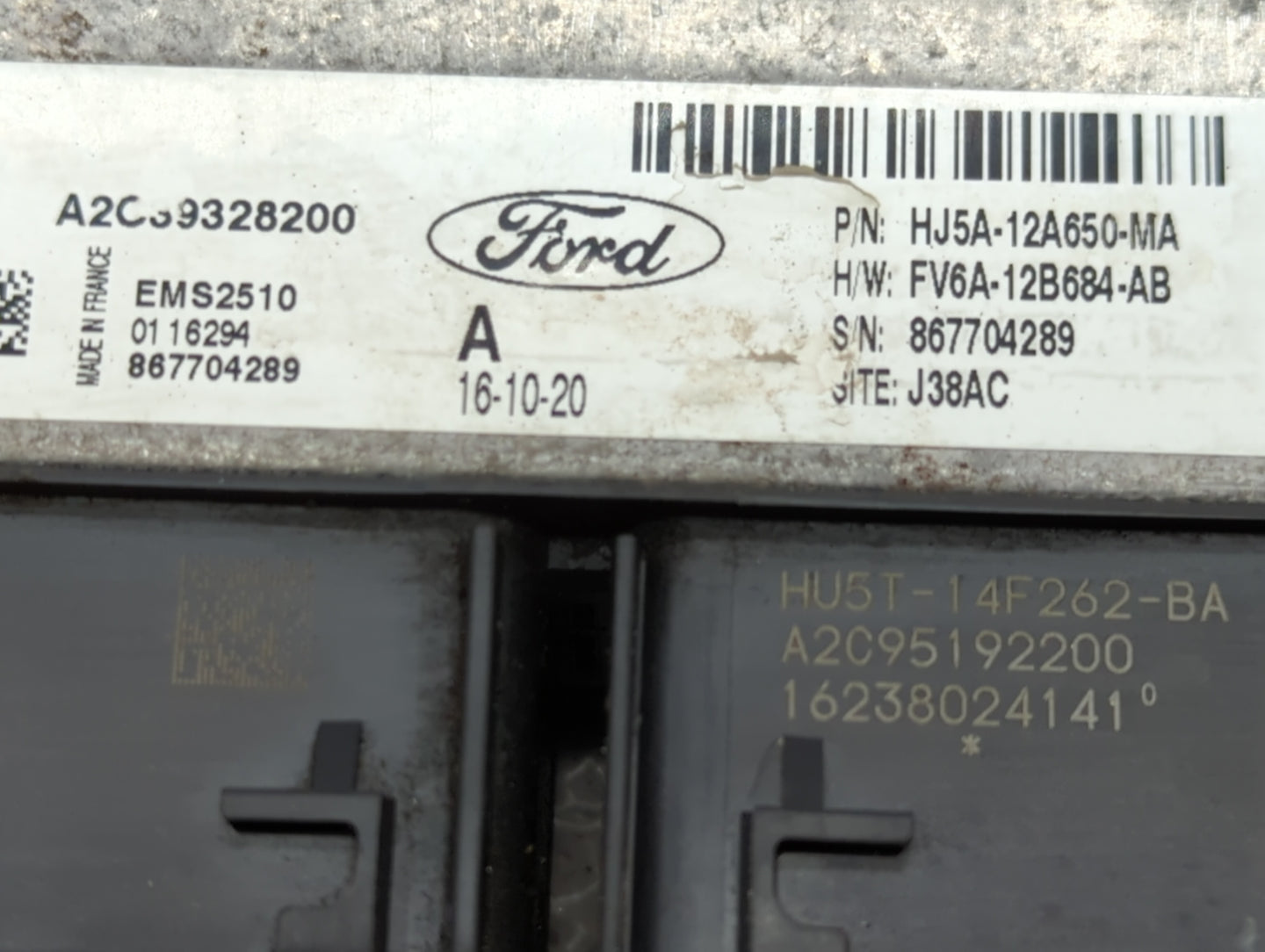 2017-2019 Ford Escape PCM Engine Control Computer ECU ECM PCU OEM P/N:FV6A-12B684-AB HJ5A-12A650-MA Fits Fits 2017 2018 2019