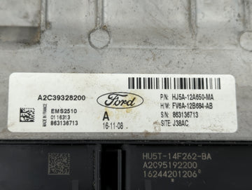 2017-2019 Ford Escape PCM Engine Control Computer ECU ECM PCU OEM P/N:FV6A-12B684-AB HJ5A-12A650-MA Fits Fits 2017 2018 2019 OEM Used Auto Parts
