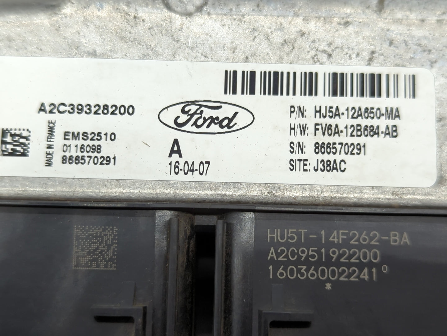 2017-2019 Ford Escape PCM Engine Control Computer ECU ECM PCU OEM P/N:HU5T-14F262-BA HJ5A-12A650-MA Fits Fits 2017 2018 2019