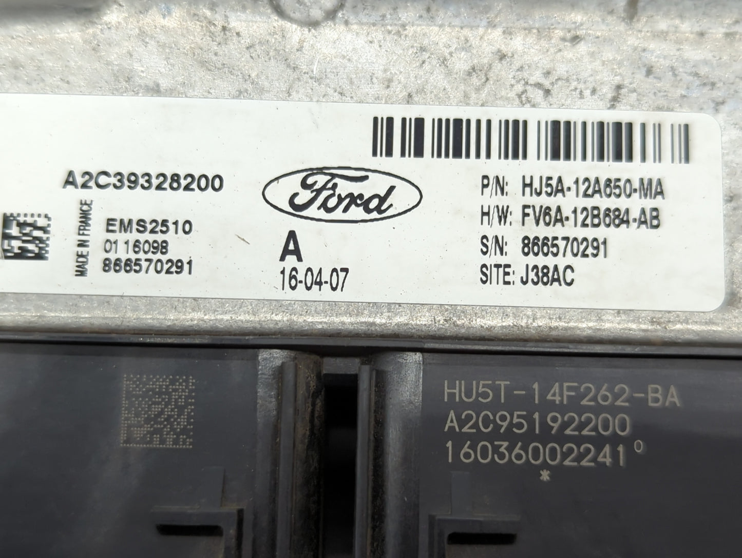 2017-2019 Ford Escape PCM Engine Control Computer ECU ECM PCU OEM P/N:HU5T-14F262-BA HJ5A-12A650-MA Fits Fits 2017 2018 2019