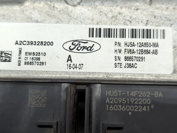 2017-2019 Ford Escape PCM Engine Control Computer ECU ECM PCU OEM P/N:HU5T-14F262-BA HJ5A-12A650-MA Fits Fits 2017 2018 2019 OEM Used Auto Parts