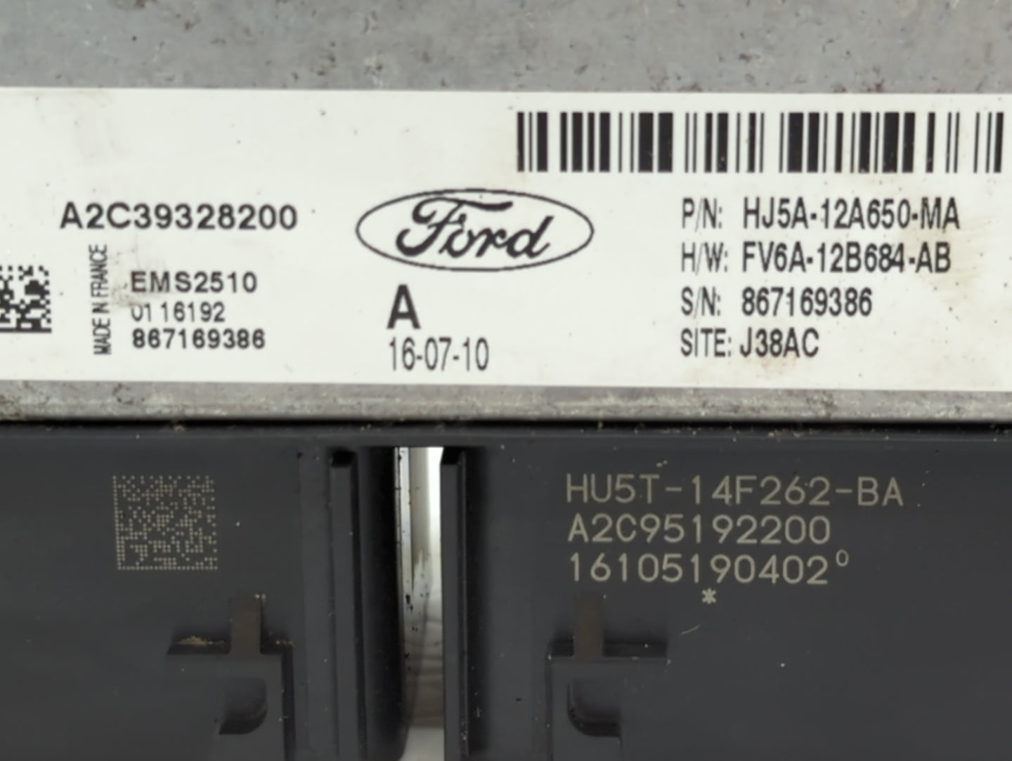 2017-2019 Ford Escape PCM Engine Control Computer ECU ECM PCU OEM P/N:HU5T-14F262-BA HJ5A-12A650-MA Fits Fits 2017 2018 2019