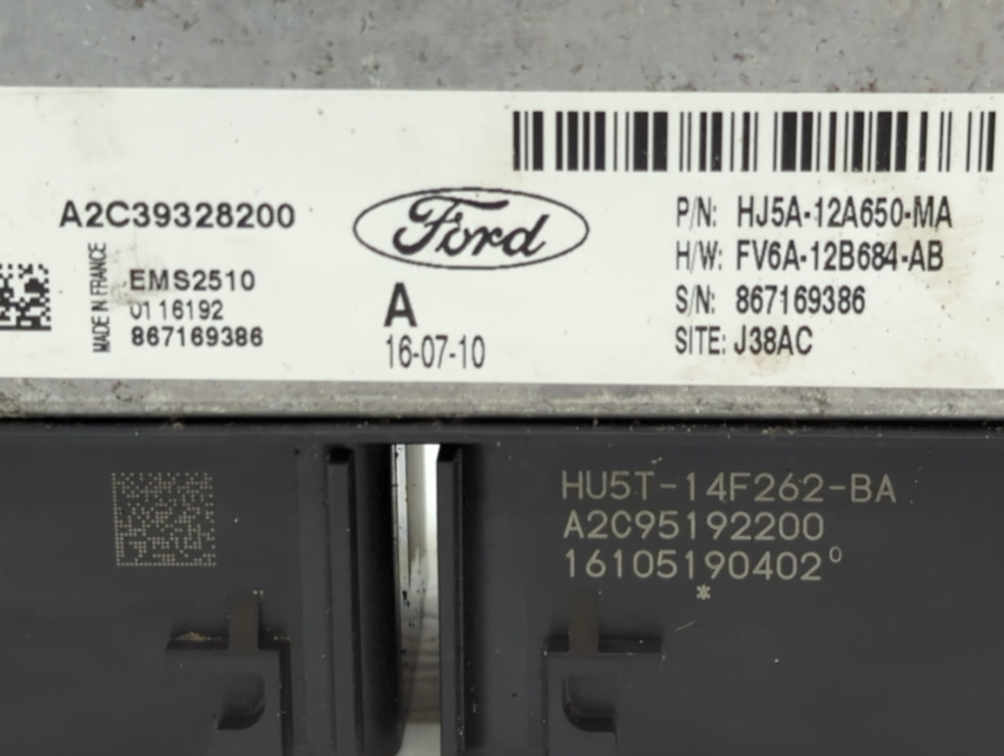 2017-2019 Ford Escape PCM Engine Control Computer ECU ECM PCU OEM P/N:HU5T-14F262-BA HJ5A-12A650-MA Fits Fits 2017 2018 2019