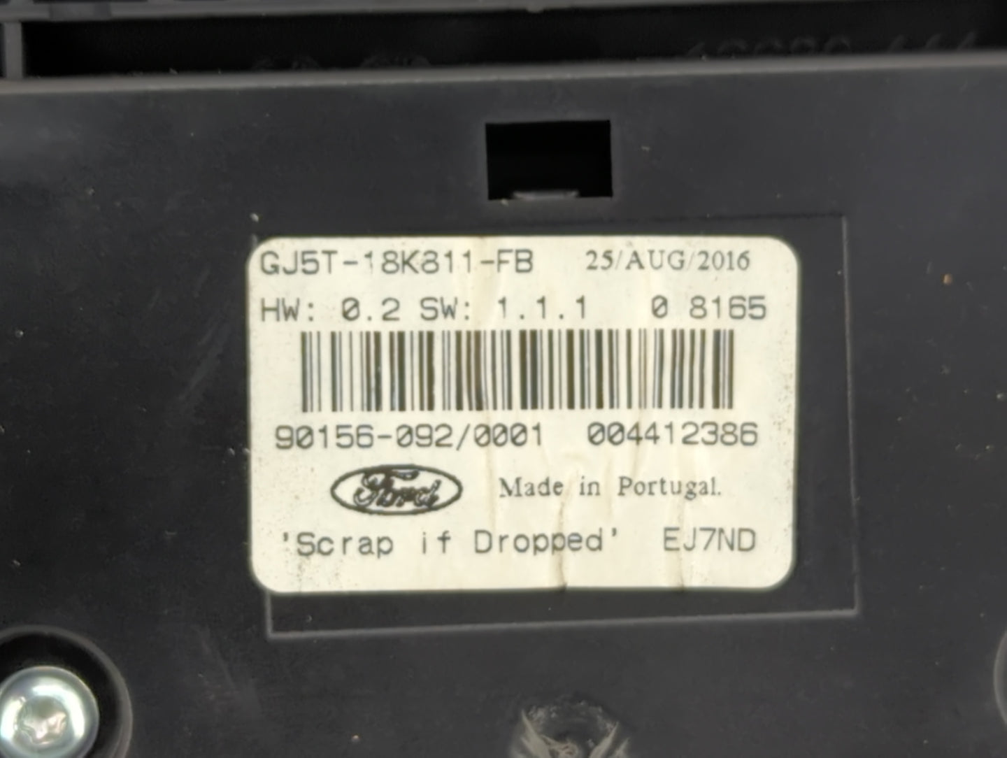2017-2019 Ford Escape Radio AM FM Cd Player Receiver Replacement P/N:GJ5T-18K811-FB Fits Fits 2017 2018 2019 OEM Used Auto P