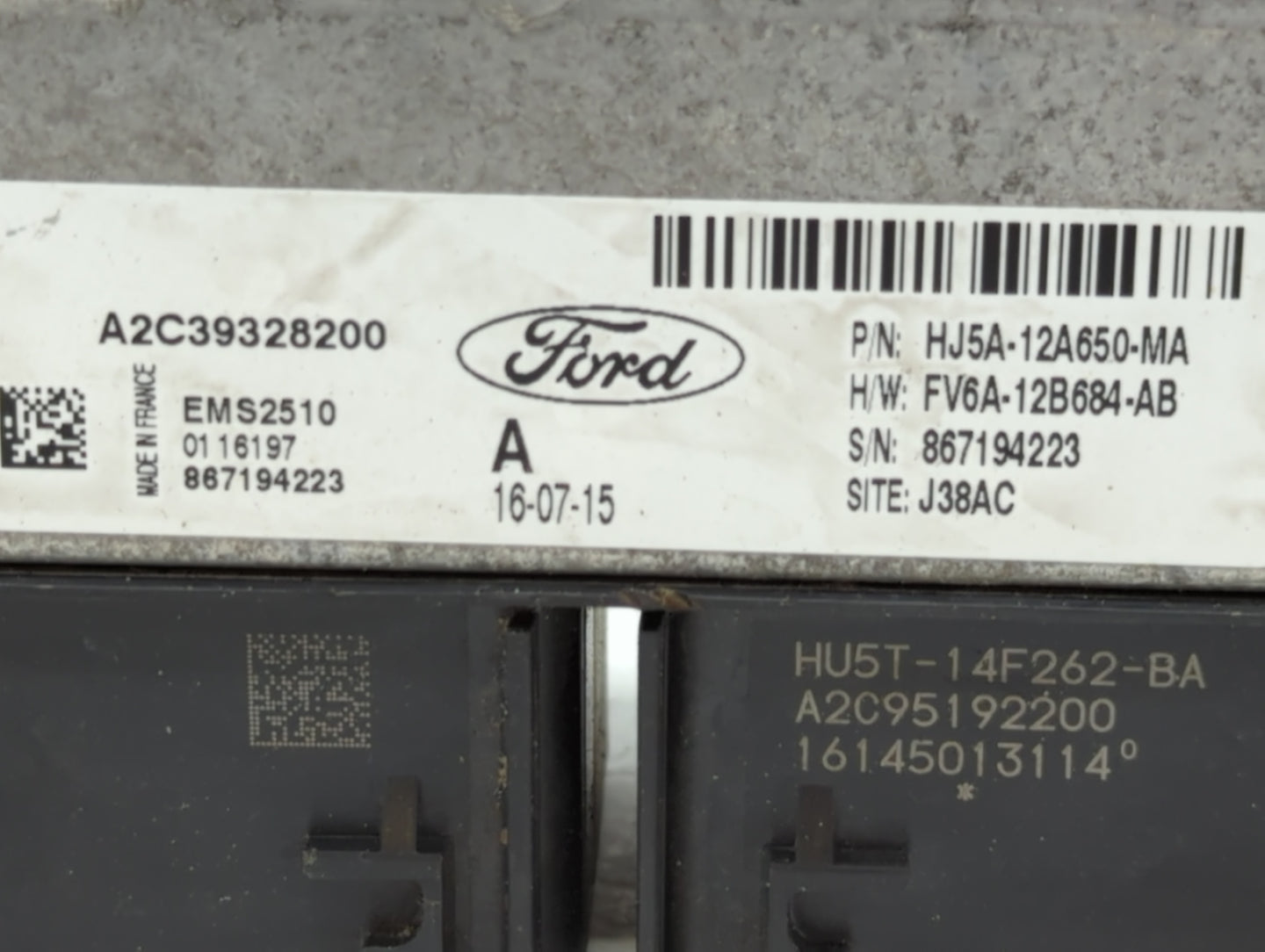 2017-2019 Ford Escape PCM Engine Control Computer ECU ECM PCU OEM P/N:HJ5A-12A650-MA Fits Fits 2017 2018 2019 OEM Used Auto 