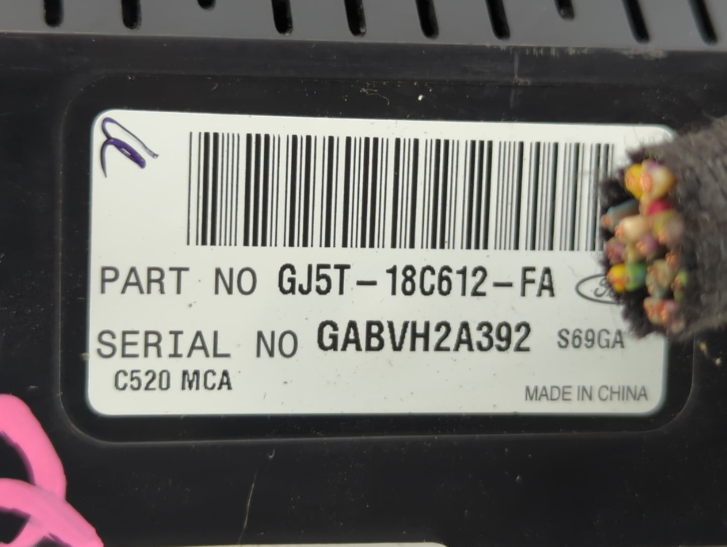 2017 Ford Escape Climate Control Module Temperature AC/Heater Replacement P/N:GJ5T-18C612-FA Fits OEM Used Auto Parts - Oemu