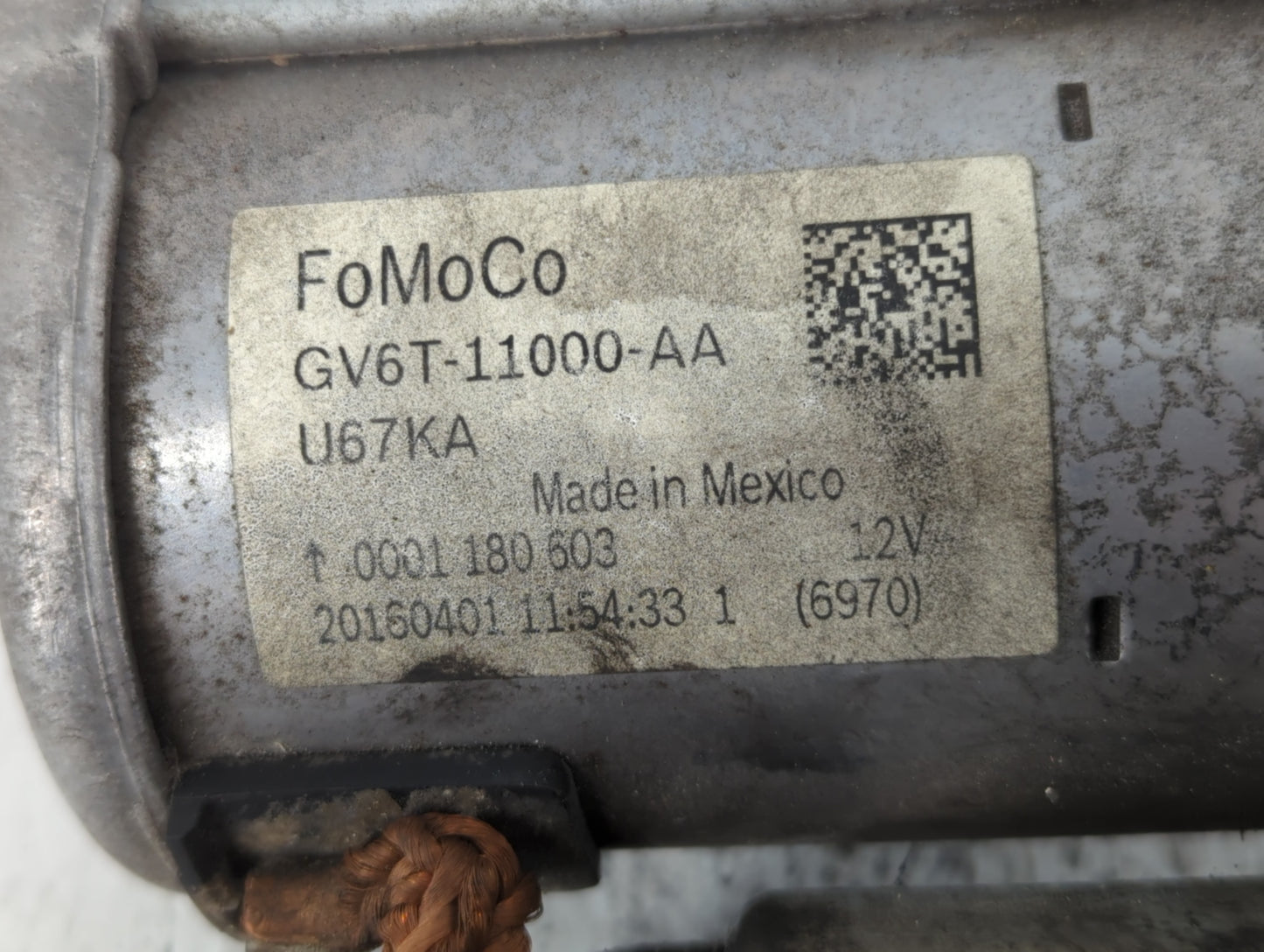 2017-2019 Ford Escape Car Starter Motor Solenoid OEM P/N:GV61-11000-AA Fits Fits 2017 2018 2019 2020 2021 2022 OEM Used Auto