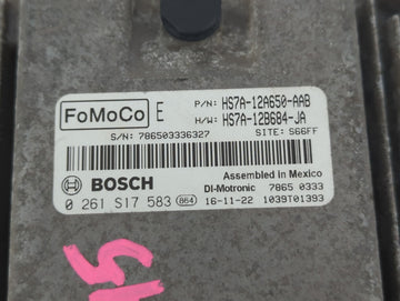 2017 Ford Escape PCM Engine Control Computer ECU ECM PCU OEM P/N:HJ5A-12A650-AAB Fits Fits 2018 2019 2020 OEM Used Auto Parts