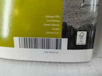 2017 Ford Escape Owners Manual Book Guide P/N:HJ5J 19A321 AA OEM Used Auto Parts - Oemusedautoparts1.com