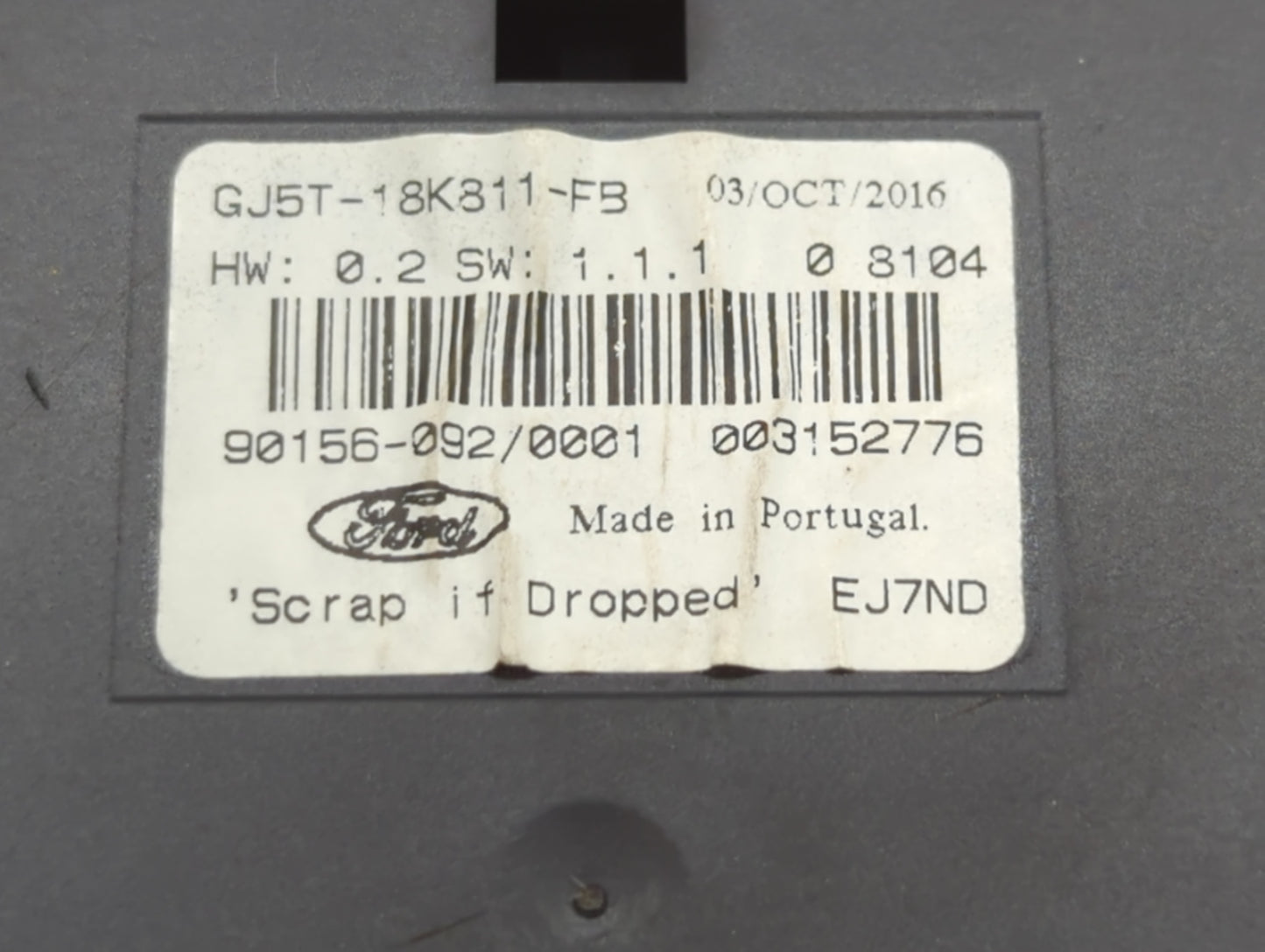 2017-2019 Ford Escape Radio AM FM Cd Player Receiver Replacement P/N:GJ5T-18K811-FB Fits Fits 2017 2018 2019 OEM Used Auto P