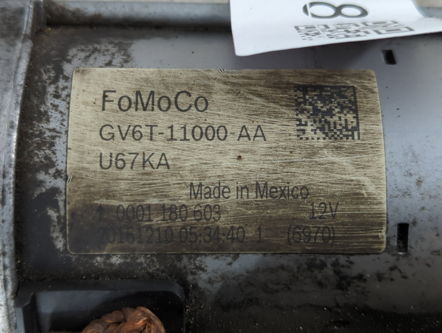 2017-2019 Ford Escape Car Starter Motor Solenoid OEM P/N:GV6T-11000-AA Fits Fits 2017 2018 2019 2020 2021 2022 OEM Used Auto