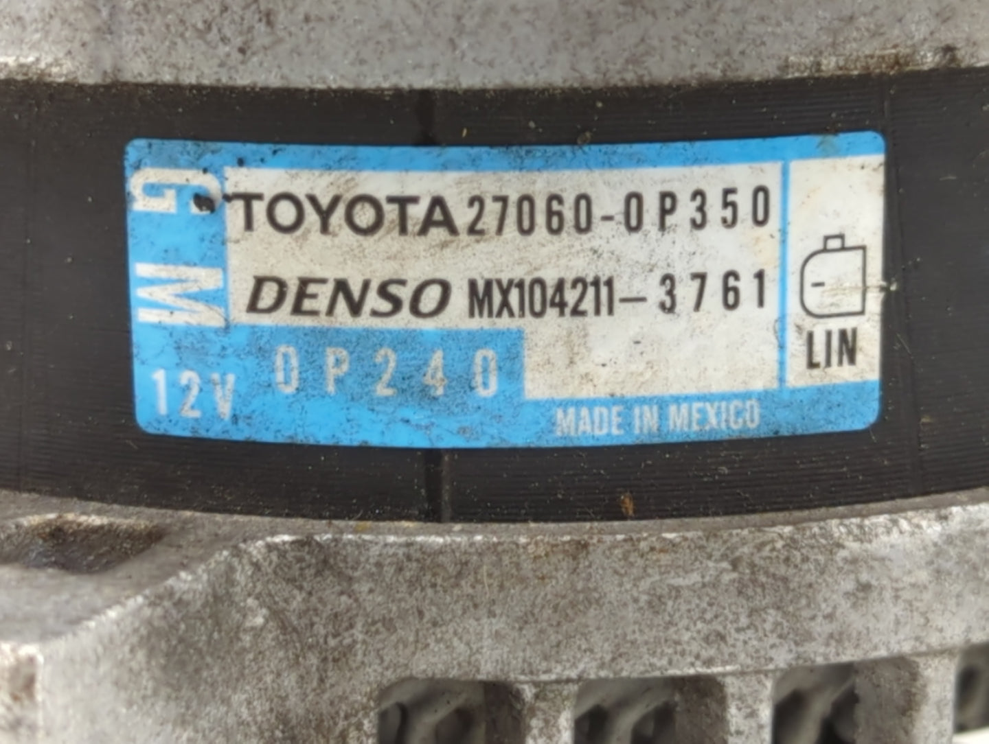 2013-2019 Ford Escape Alternator Replacement Generator Charging Assembly Engine OEM P/N:27060-0P350 Fits OEM Used Auto Parts