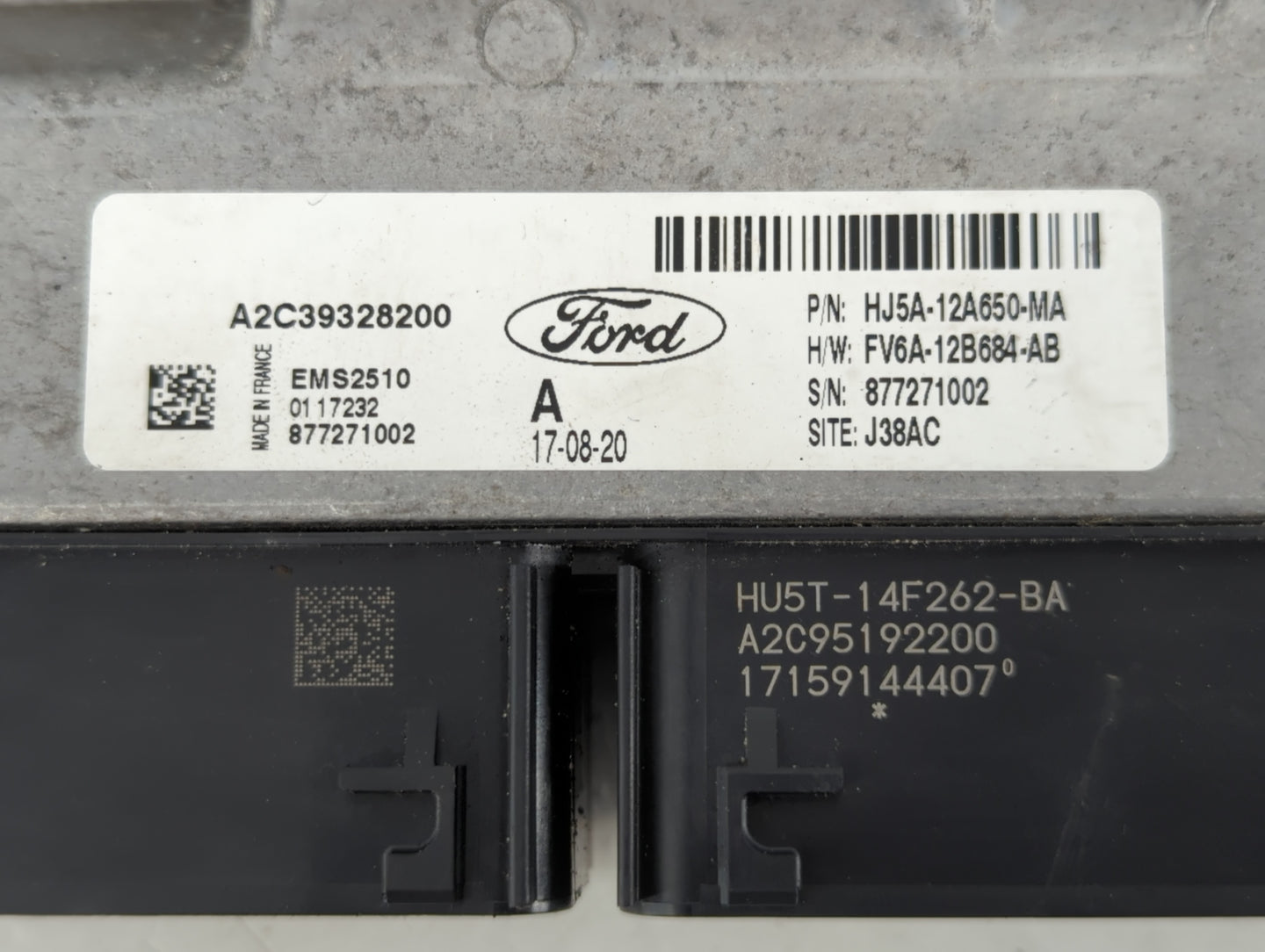 2017-2019 Ford Escape PCM Engine Control Computer ECU ECM PCU OEM P/N:HU5T-14F262-BA FV6A-12B684-AB Fits Fits 2017 2018 2019