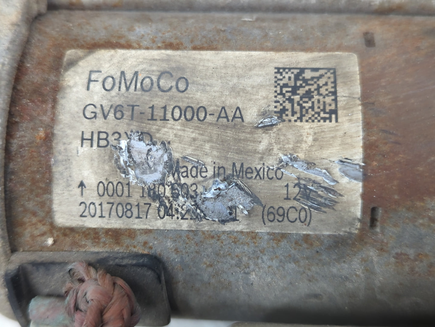 2017-2019 Ford Escape Car Starter Motor Solenoid OEM P/N:GV6T-11000-AA Fits Fits 2017 2018 2019 2020 2021 2022 OEM Used Auto
