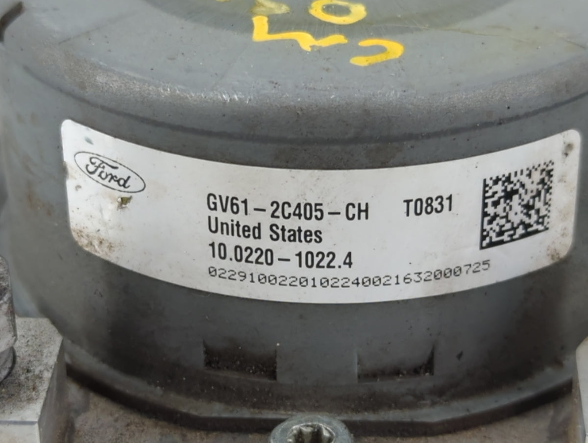 2017-2019 Ford Escape Anti-Lock Brake ABS Pump Module Actuator OEM P/N:GV61-2C405-CH Fits Fits 2017 2018 2019 OEM Used Auto 