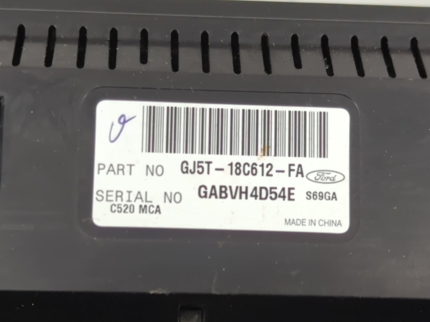 2017 Ford Escape Climate Control Module Temperature AC/Heater Replacement P/N:GJ5T-18C612-FA Fits OEM Used Auto Parts - Oemu