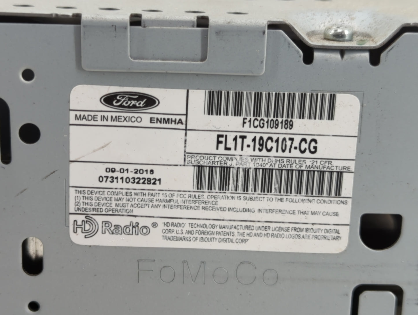 2015-2017 Ford Expedition Radio AM FM Cd Player Receiver Replacement P/N:FL1T-19C107-CG Fits Fits 2015 2016 2017 OEM Used Au