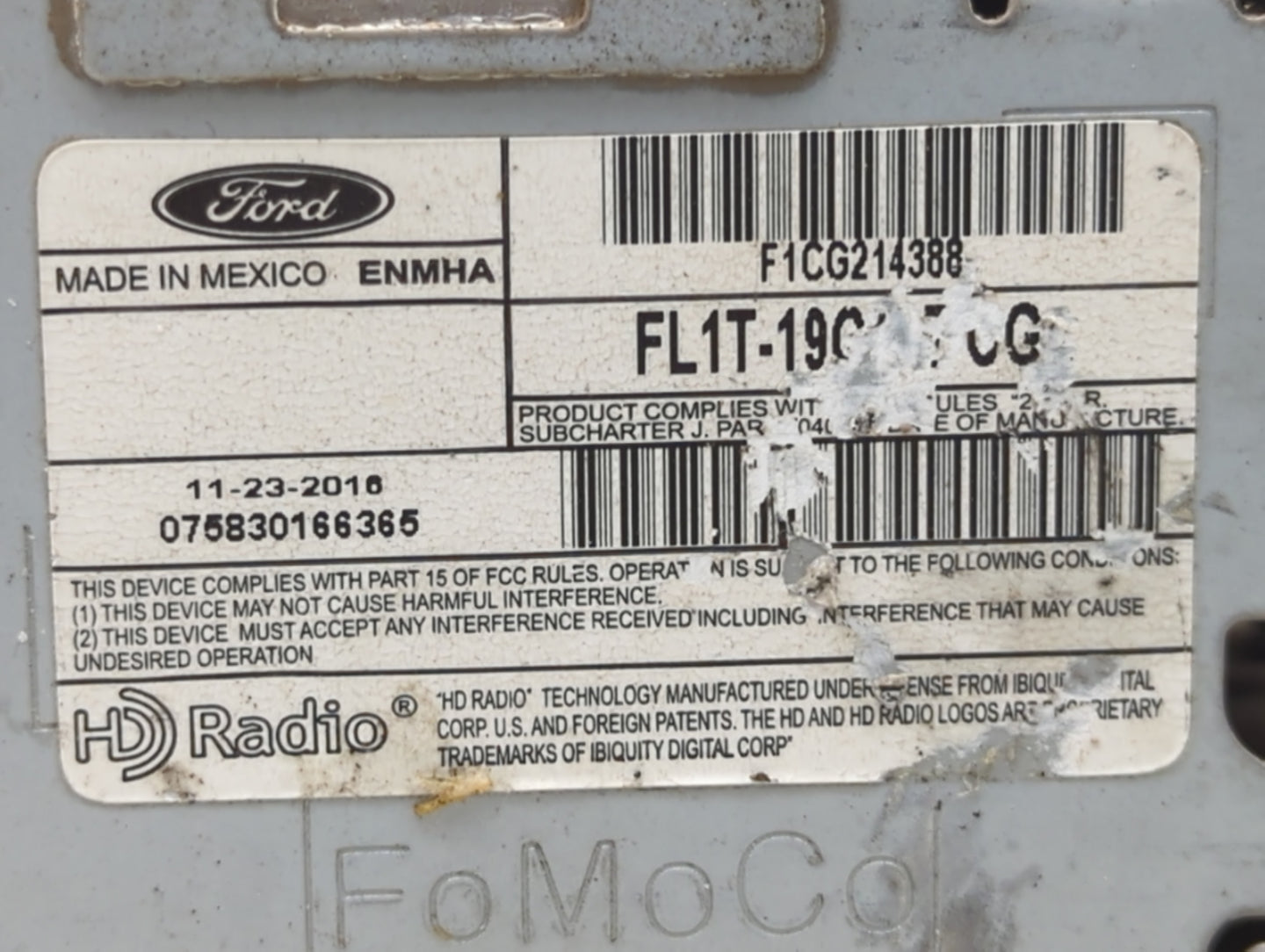 2015-2017 Ford Expedition Radio AM FM Cd Player Receiver Replacement P/N:FL1T-19C107-CG F1CG214388 Fits Fits 2015 2016 2017 