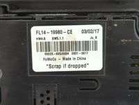 2017 Ford Expedition Climate Control Module Temperature AC/Heater Replacement P/N:FL14-19980-CE Fits OEM Used Auto Parts - O