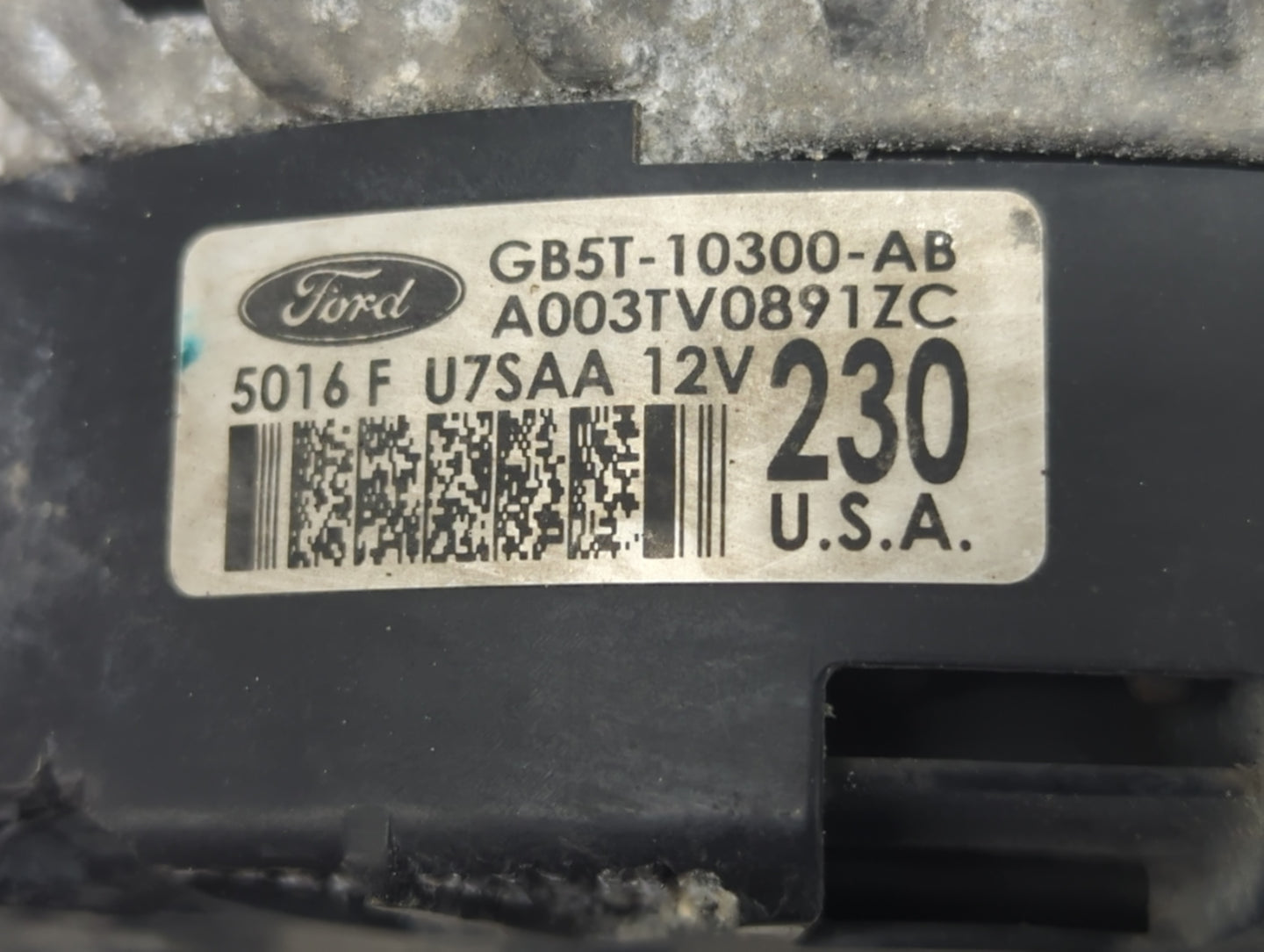 2011-2019 Ford Explorer Alternator Replacement Generator Charging Assembly Engine OEM P/N:GB5T-10300-AB Fits OEM Used Auto P