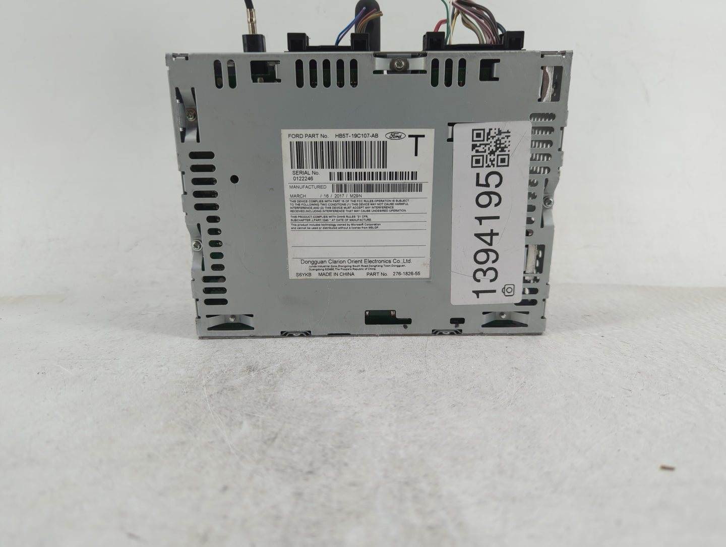 2017 Ford Explorer Radio AM FM Cd Player Receiver Replacement P/N:HB5T-19C107-AB Fits OEM Used Auto Parts - Oemusedautoparts