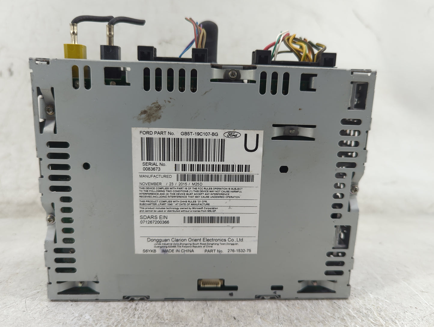 2016-2017 Ford Explorer Radio AM FM Cd Player Receiver Replacement P/N:GB5T-19C107-BG Fits Fits 2016 2017 OEM Used Auto Part