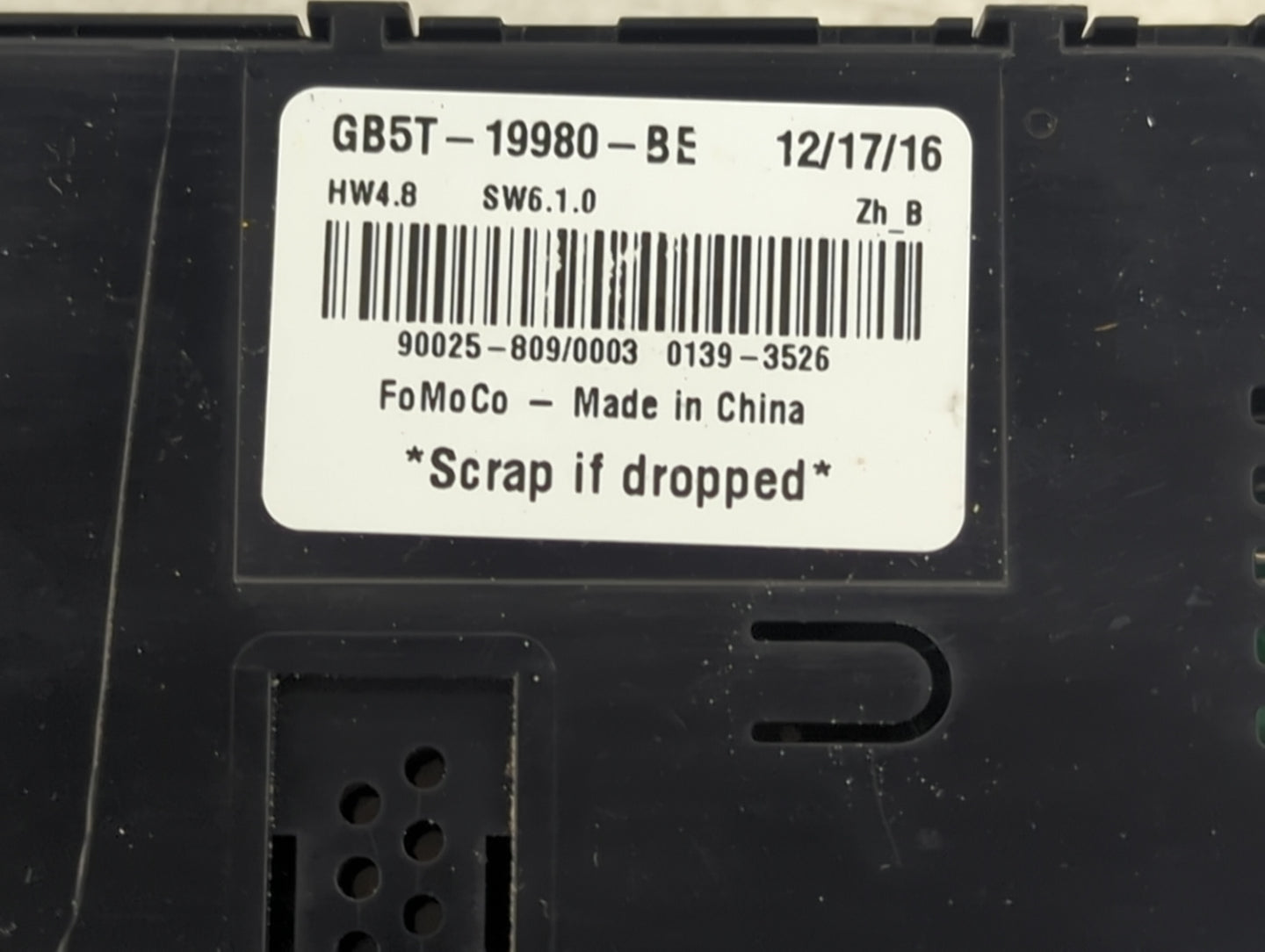2017 Ford Explorer Climate Control Module Temperature AC/Heater Replacement P/N:GB5T-19980-BE Fits OEM Used Auto Parts - Oem