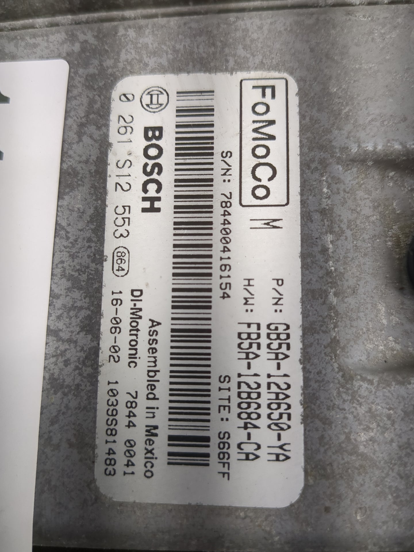 2016-2019 Ford Explorer PCM Engine Control Computer ECU ECM PCU OEM P/N:GB5A-12A650-YA FB5A-12B684-CA Fits OEM Used Auto Par