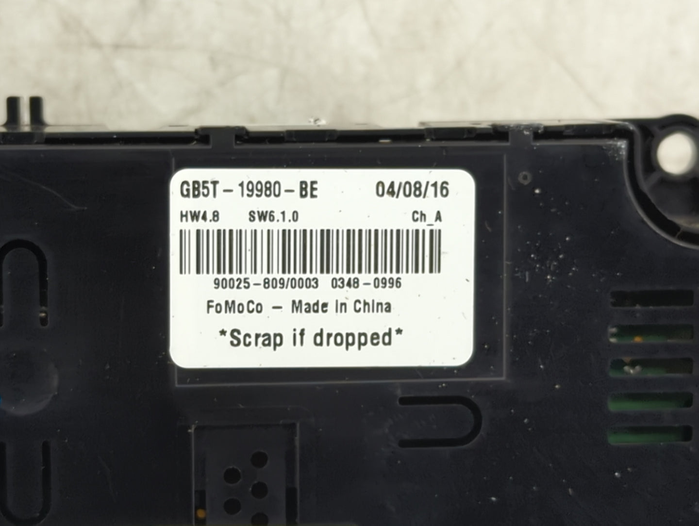 2017 Ford Explorer Climate Control Module Temperature AC/Heater Replacement P/N:GB5T-19980-BE Fits OEM Used Auto Parts - Oem