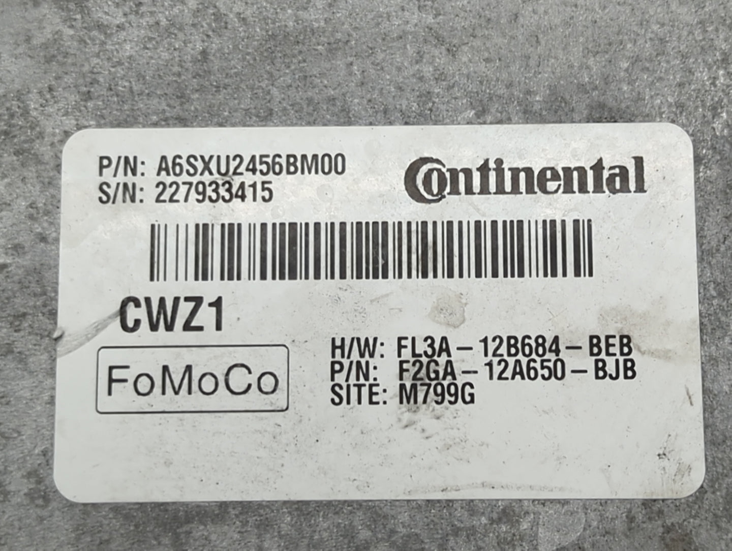 2016-2019 Ford Explorer PCM Engine Control Computer ECU ECM PCU OEM P/N:A6SXU2456BM00 FL3A-12B684-BEB Fits OEM Used Auto Par