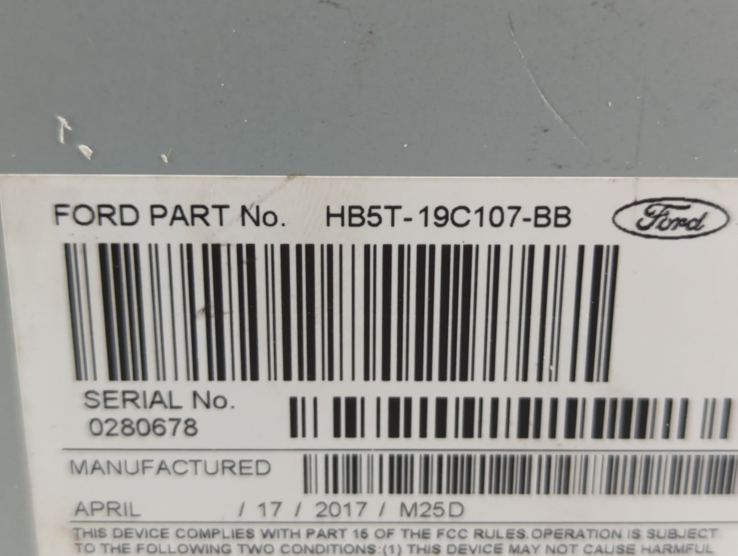 2017 Ford Explorer Am Fm Cd Player Radio Receiver 459067 - Oemusedautoparts1.com