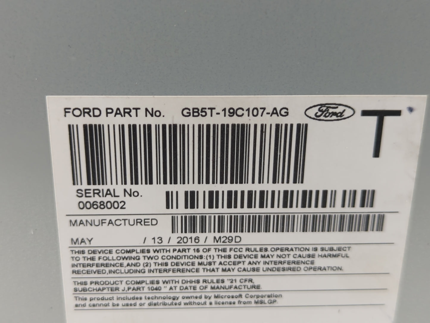 2016-2017 Ford Explorer Am Fm Cd Player Radio Receiver - Oemusedautoparts1.com